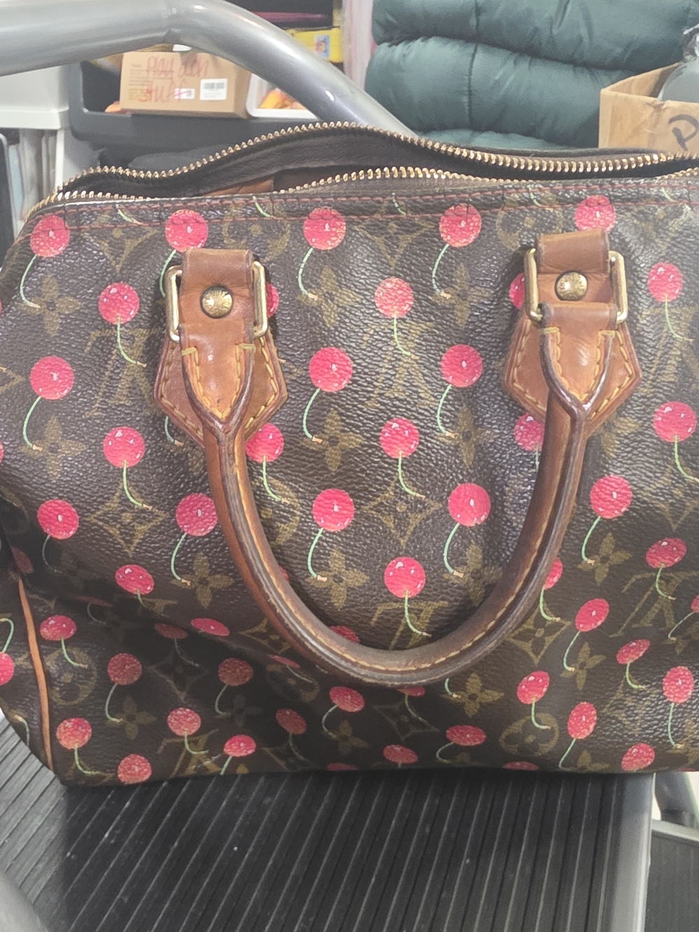 Limited edition Louis Vuitton Monogram Cherry-Print Leather Speedy Bag